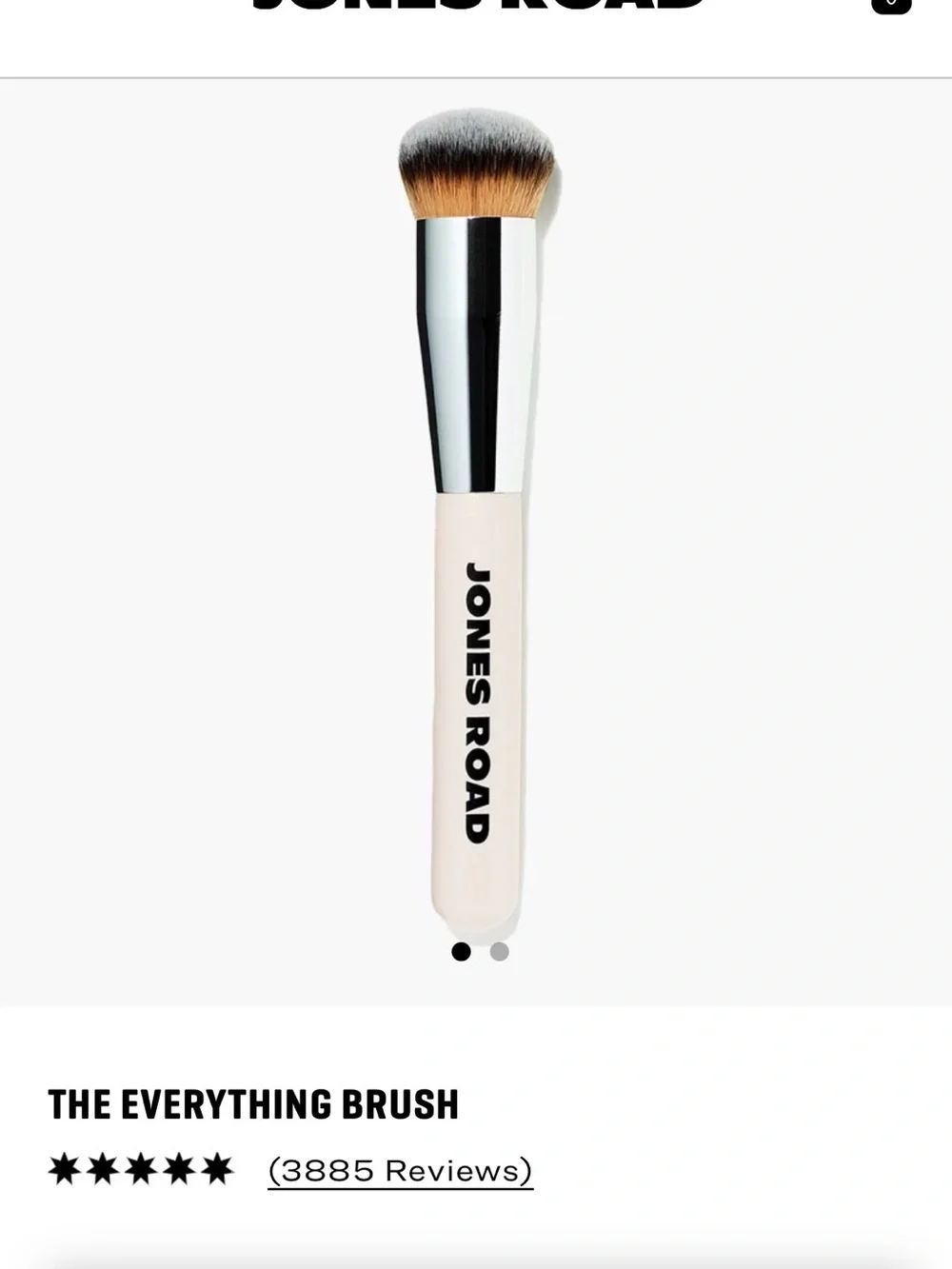 Jones Road Cream-Handled Dense Face Brush -  Brand New